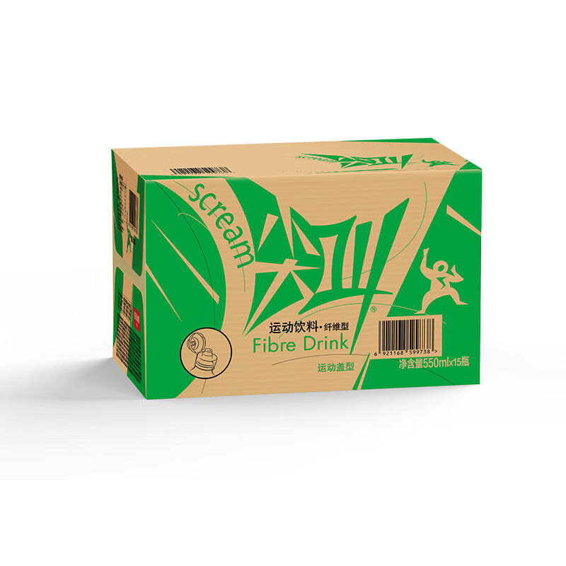 农夫山泉尖叫电解质水功能运动饮料纤维型柠檬味550ml*15瓶整箱装饮品
