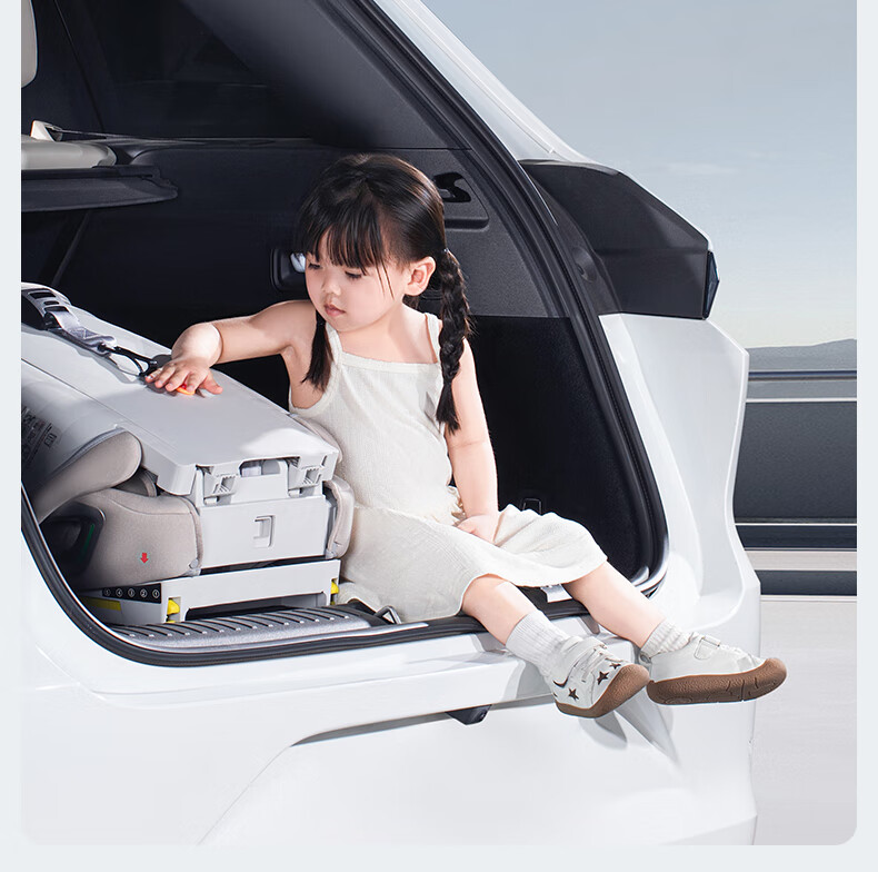 Babachaorenpapahero Child Safety Seat for Ages 1-12, Foldable Height-Increasing Pad, Portable Car Seat, New National Standard 5