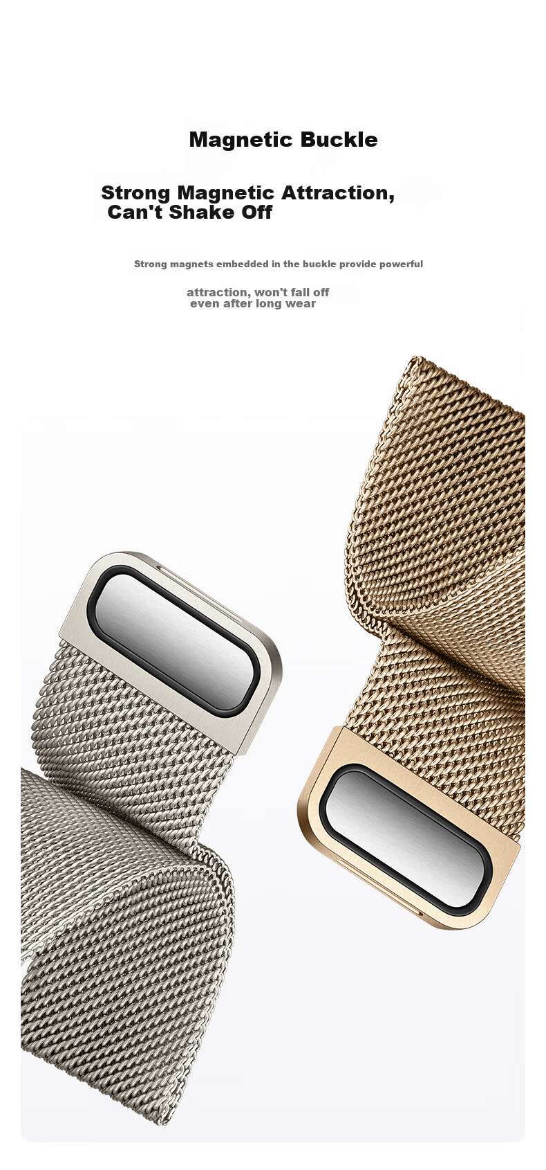 M&Q Suitable for Apple Watch Band, Compatible with Apple IWatch Milanese Loop S8/7/6/SE/5/Ultra 6
