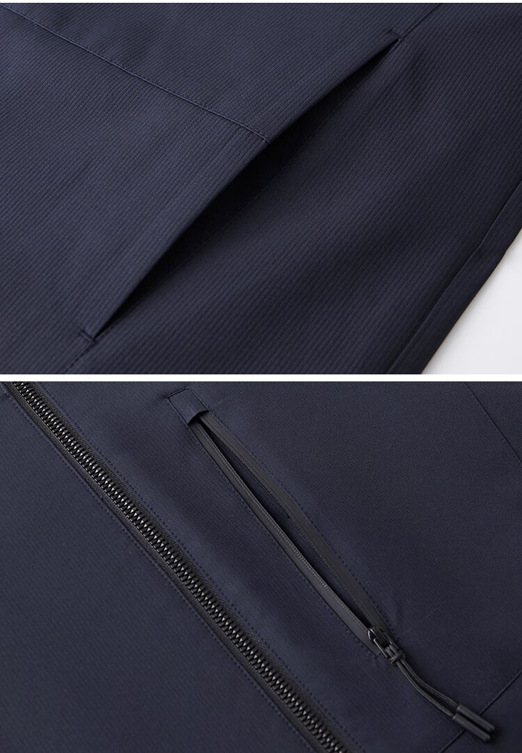 FIRS Autumn Winter Men's Hooded Fleece Lined Windproof Warmth Zipper Business Commuter Casual Jacket 2