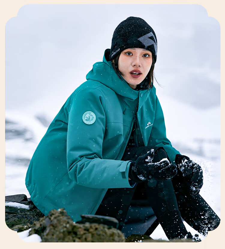 Pioneer Camp Women's Three-In Jacket with Fleece Inner Layer, Outdoor Hiking Mountaineering Coat, Windproof Waterproof Warm Hardshell Jacket 17