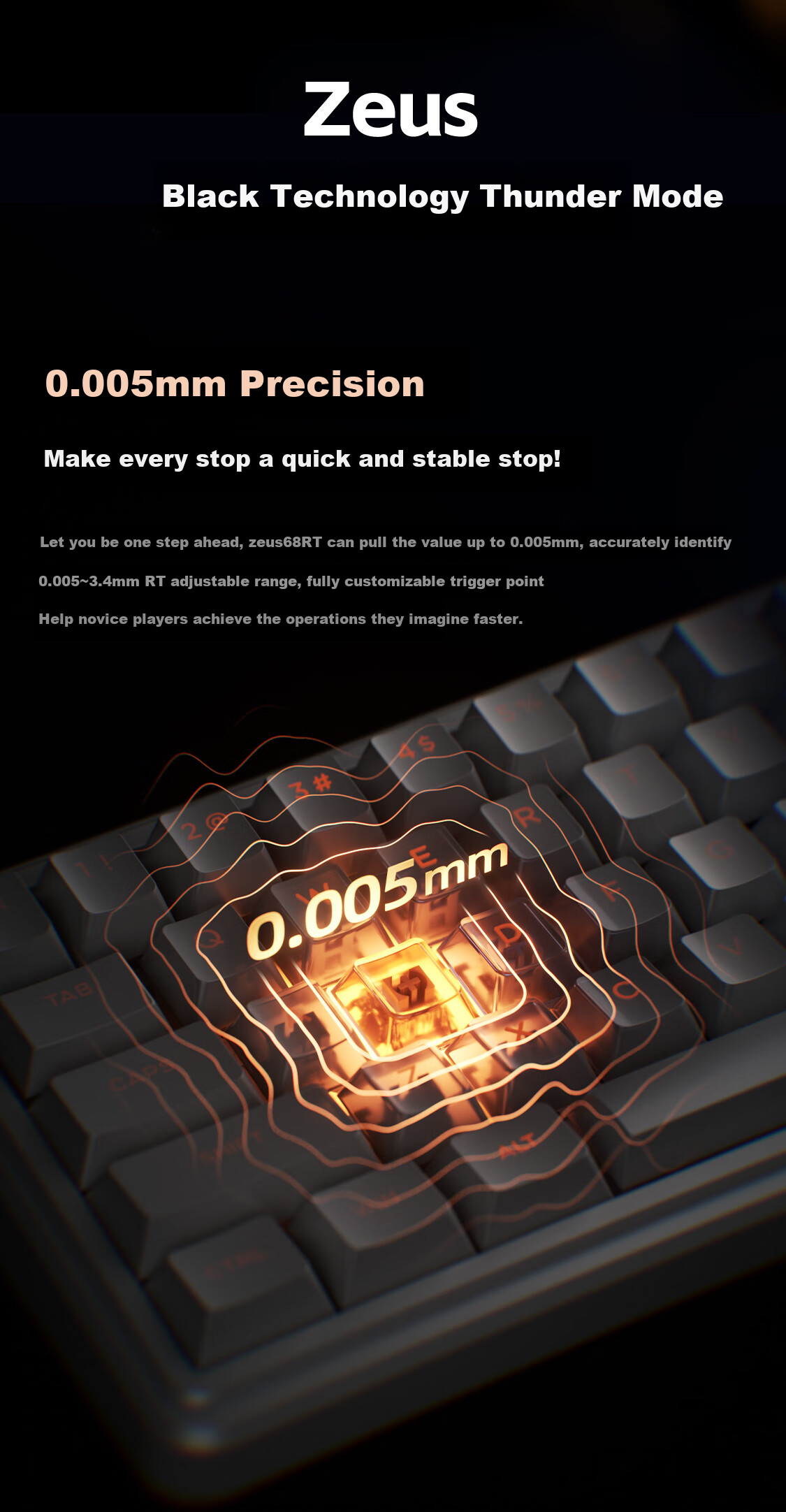 AUSDOM Zeus68 Magnetic Switch Keyboard RT E-Sports Gaming Custom Mechanical Keyboard with Knob Wired for VALORANT Zijiang Ace68 Key-Zeus 68 Kaihua Star Magnetic Switch 3