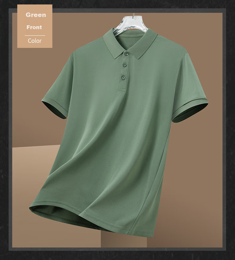 MiiOW Short-Sleeve Polo Shirt for Men, Summer Trendy Casual Ice Silk Quick-Dry Sports T-Shirt, Men's Top, Father's Day Gift 12
