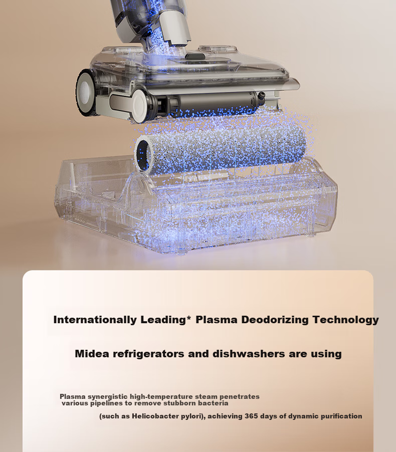 Midea S60Ultra Odorless Floor Scrubber [AI All-Direction Assistance, Smart Liquid Dispensing, Light Dust Detection] Integrated Automatic Cleaning for Mopping And Vacuuming, Top-Of Machine 8