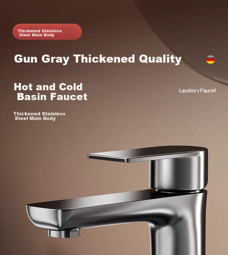 WUZORY [Germany] Washbasin Faucet, Hot And Cold Water Two-In Bathroom Sink, Face Basin, Washbasin Faucet 1