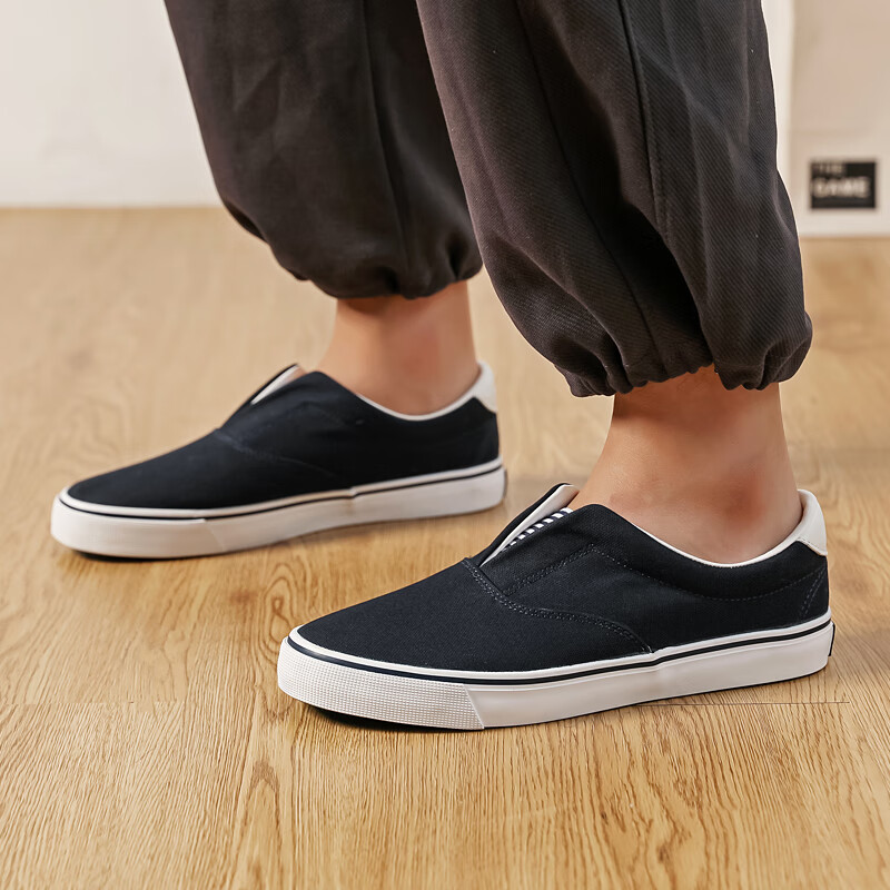 Кроссовки Warrior Canvas Shoes для мужчин, летние дышащие повседневные, пара белых кед, слипоны, WXY-77, синие, размер 42