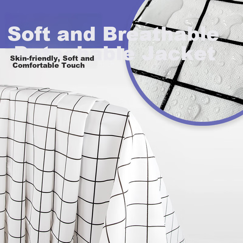 FOOJO Thick, Odorless, Waterproof Tablecloth, Oil-Proof, Heat-Resistant, Anti-Scalding, Suitable for Four-Person Dining Table, 140*180cm, Checkered Patter 3