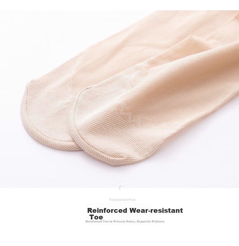 LangSha Women's Thigh-High Stockings, Spring And Summer, Non-Slip Sole, Sweat-Absorbing, Ultra-Thin, Anti-Snagging, Wear-Resistant, 7A Antibacterial, Nude And Transparent Mid-Calf Socks 19