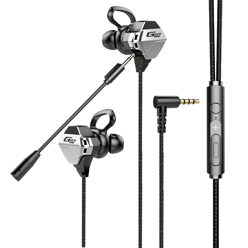 Deyu Gaming Wired In-Ear Headphones with Microphone Noise Cancelling for PUBG Peace Elite 3.5mm Compatible with PC Huawei Oppo Vivo Samsung