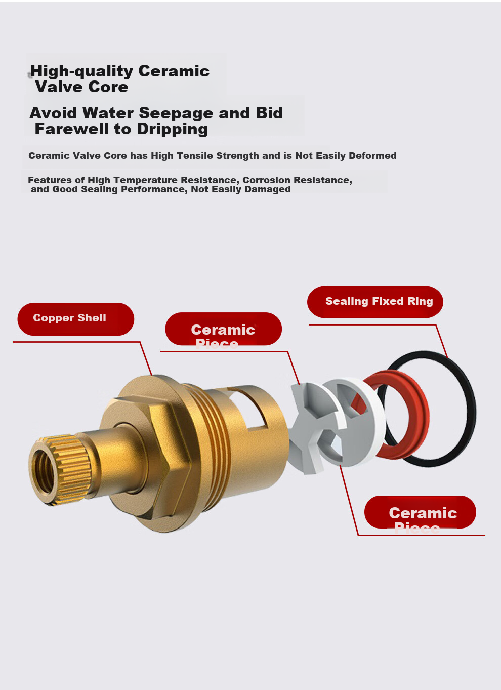 Larsd Dual-Purpose Angle Valve, One Inlet Two Outlets Three-Way Water Distributor, Brass Triangular Valve One-To Brass Body Angle Valve LD112T 9
