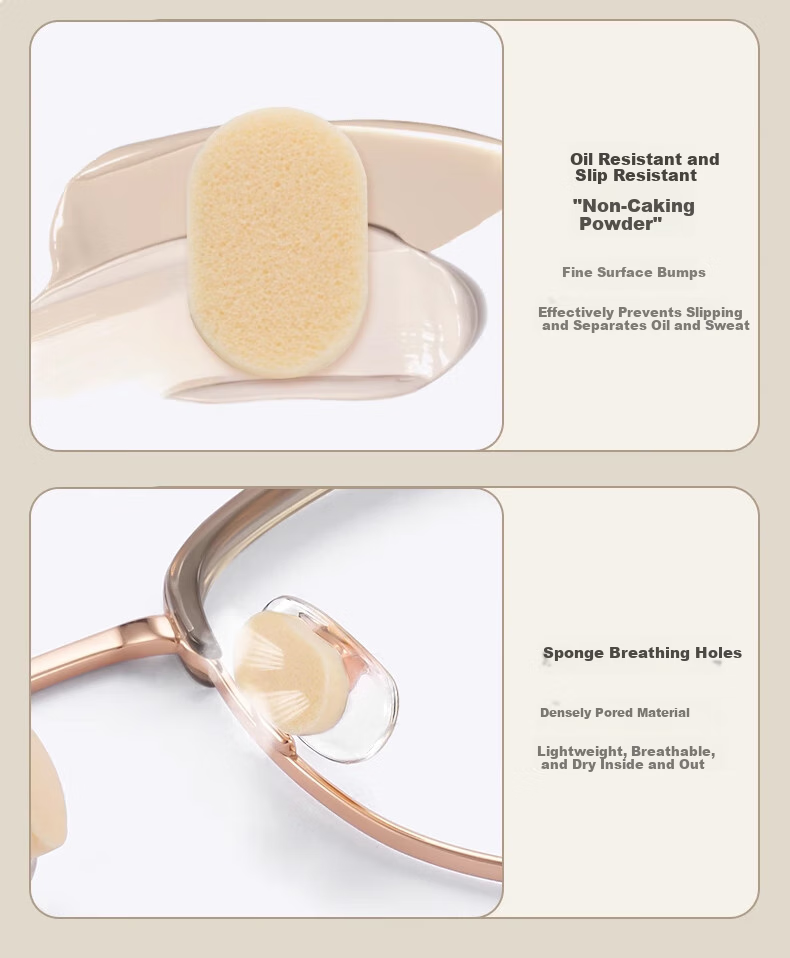 HB Sponge Eyeglass Nose Pads, Crescent-Shaped Black, 40 Pairs, Nose Bridge Pads, Anti-Pressure Marks, Non-Slip, Height-Increasing, Anti-Fall 6