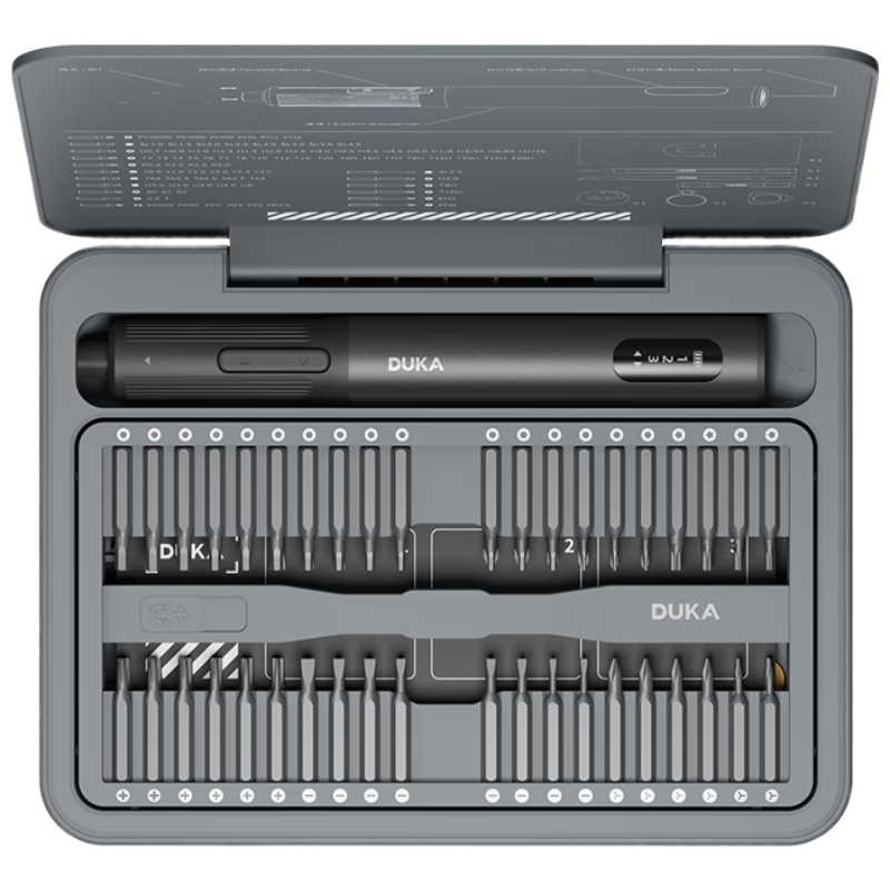 DUKA Electric Screwdriver Set, 95-In Screwdriver Bits, Rechargeable Household Precision Electric Screwdriver, Wireless Portable E3