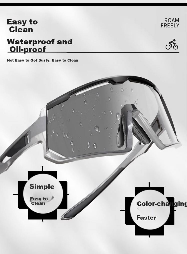 Fute Outdoor Cycling Running Hiking Glasses, Day And Night Use Polarized Goggles, Color-Changing Pink - F166-01 5