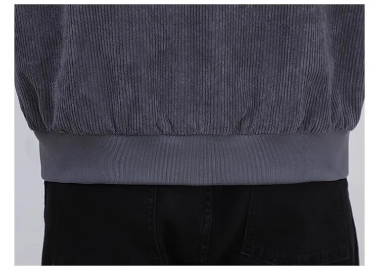 TUCANO Men's Jacket, Business Casual Corduroy, Windproof And Wear-Resistant, Solid Color Lapel Top Coat, Men's Clothing, Dark Gray, 5XL 19