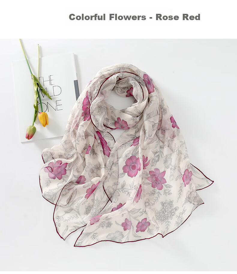 Hangsifu Silk Scarf, Neck Warmer Shawl, Pearl Yarn Neck Wrap, Practical Birthday Gift for Mom, Mid-Autumn Festival Present 8