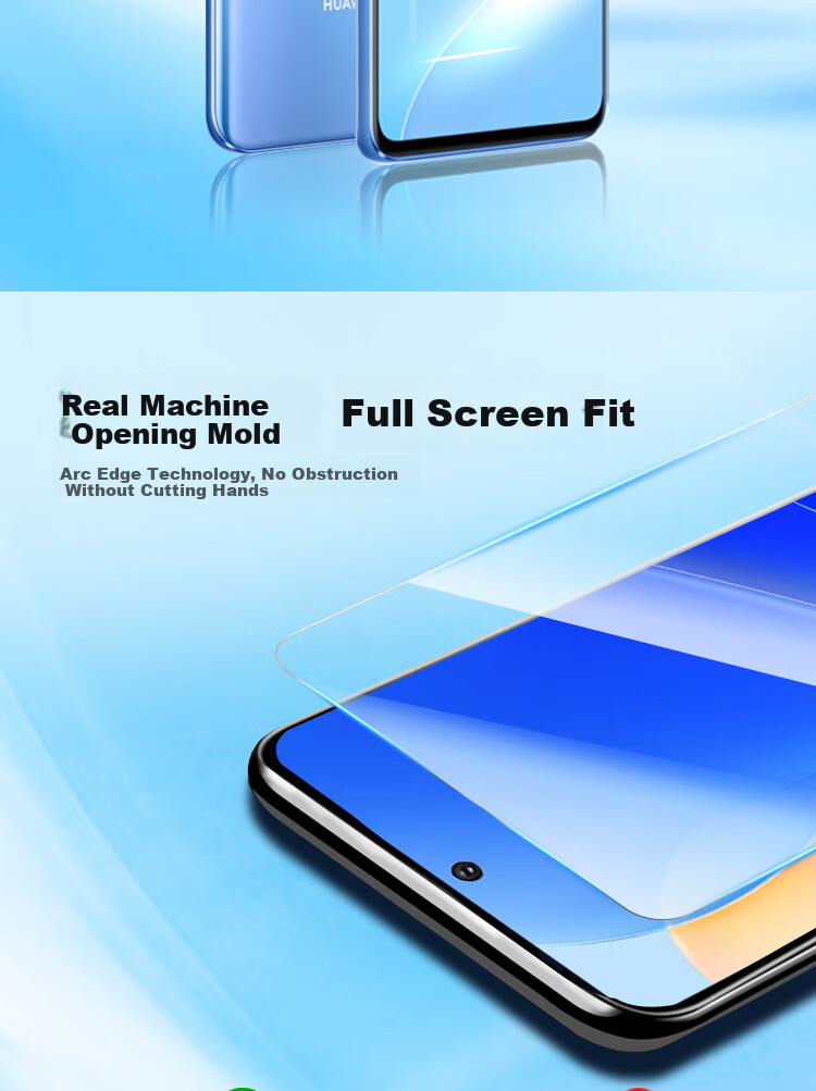 ESCASE Huawei Nova 9 SE Tempered Glass Screen Protector, Huawei Nova 9 SE Phone Film 2022 Protective Cover, Ultra-Thin High-Definition Full-Screen Coverage, Shatterproof, Fingerprint Resistant 2