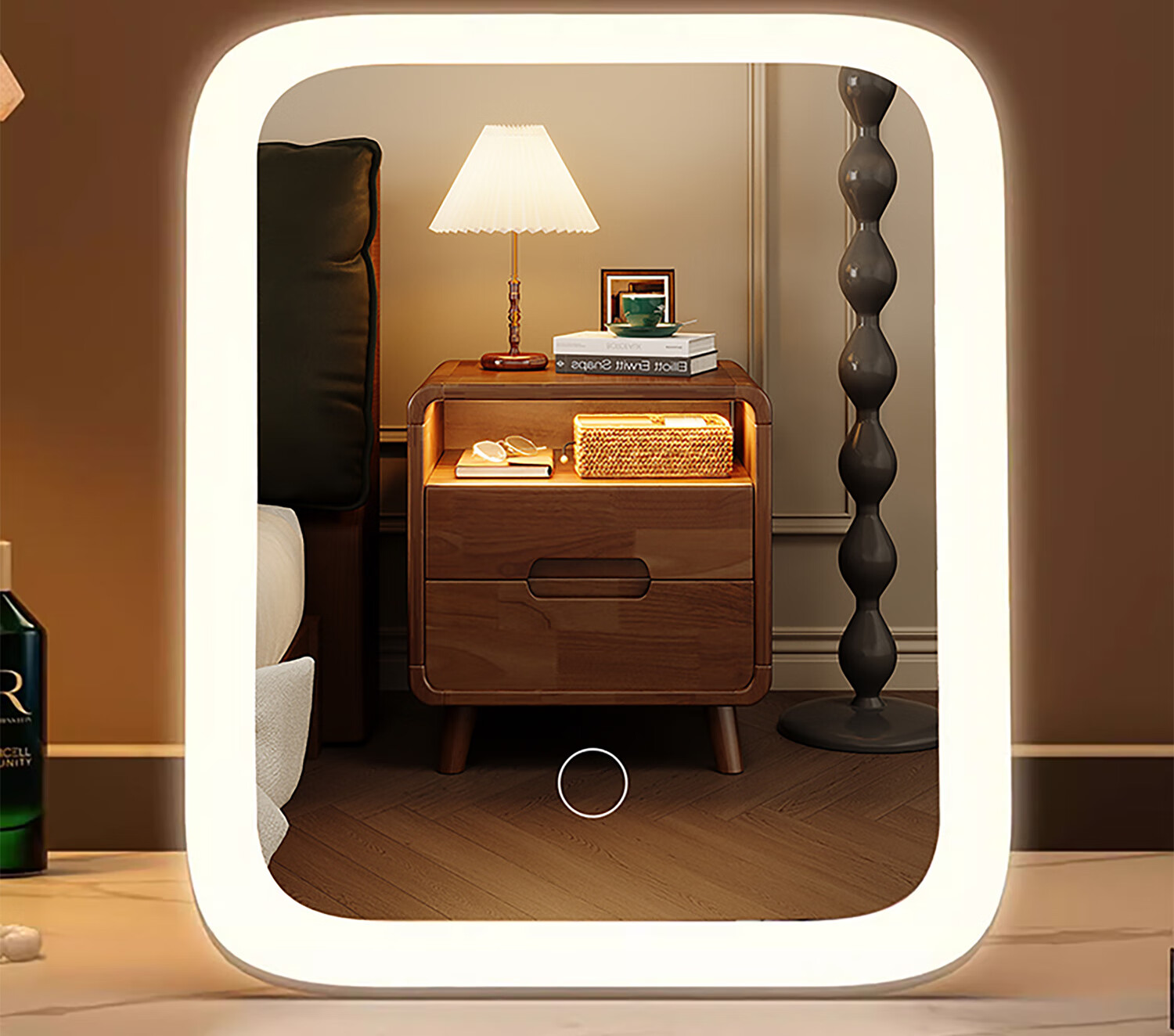 Baoshi LED Makeup Mirror with Light, Three-Color Dimming, Foldable Portable Vanity Mirror for Students and Dormitory 6