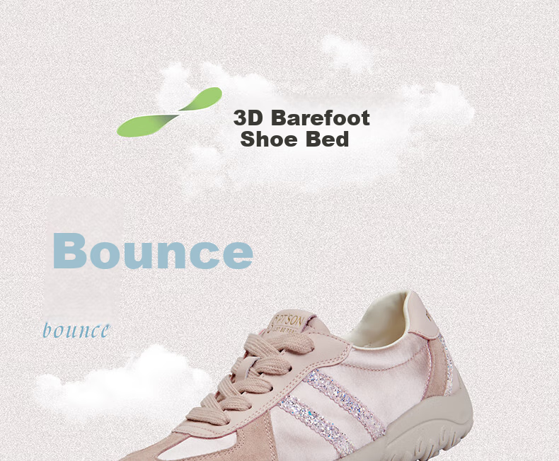 PT'SON Women's Casual Training Shoes, Comfortable And Versatile Forrest Gump Style Sneakers with Thick Soles for Height Increase, Autumn 2026, Silver Gray, Size 36 15