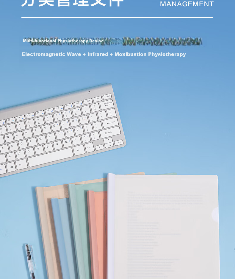 Deli 10 A4/9mm Sliding Bar File Folders, Triangular Bar Design, for Students' Exam Papers, Resumes, Reports, Business Meetings, Document Storage, Morandi Color Series PP654 13