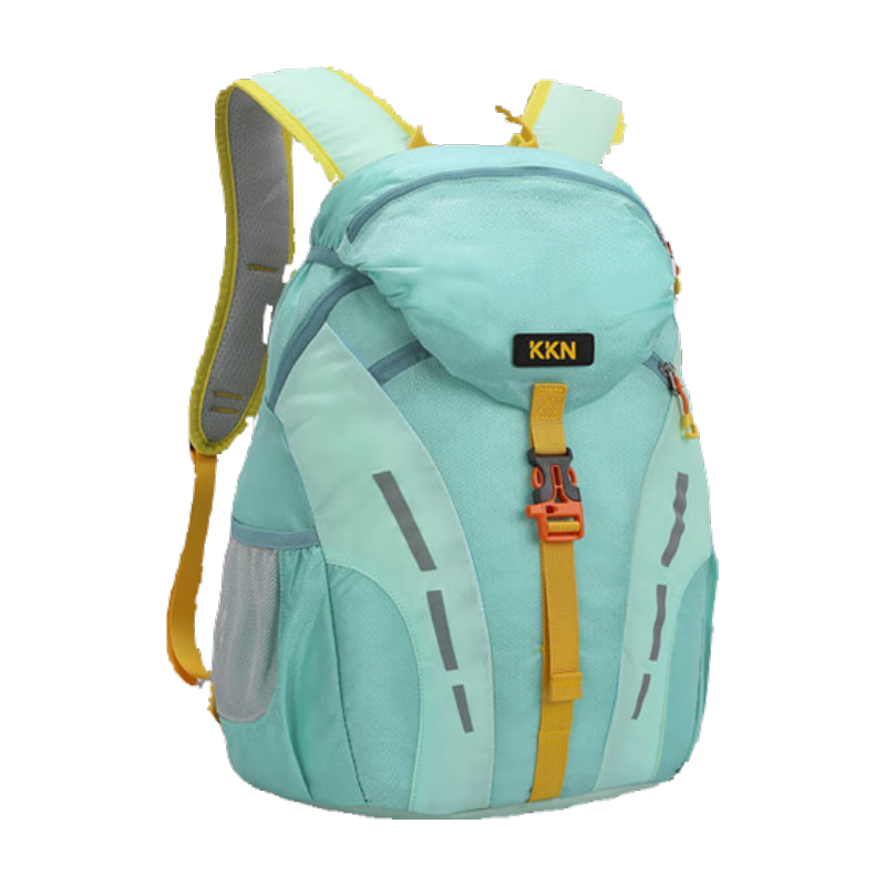 KKN Kids Outdoor Backpack Lightweight Large Capacity 15L Moonlight Green for Grades 1-6 Hiking Study Tour Unisex Shoulder Bag