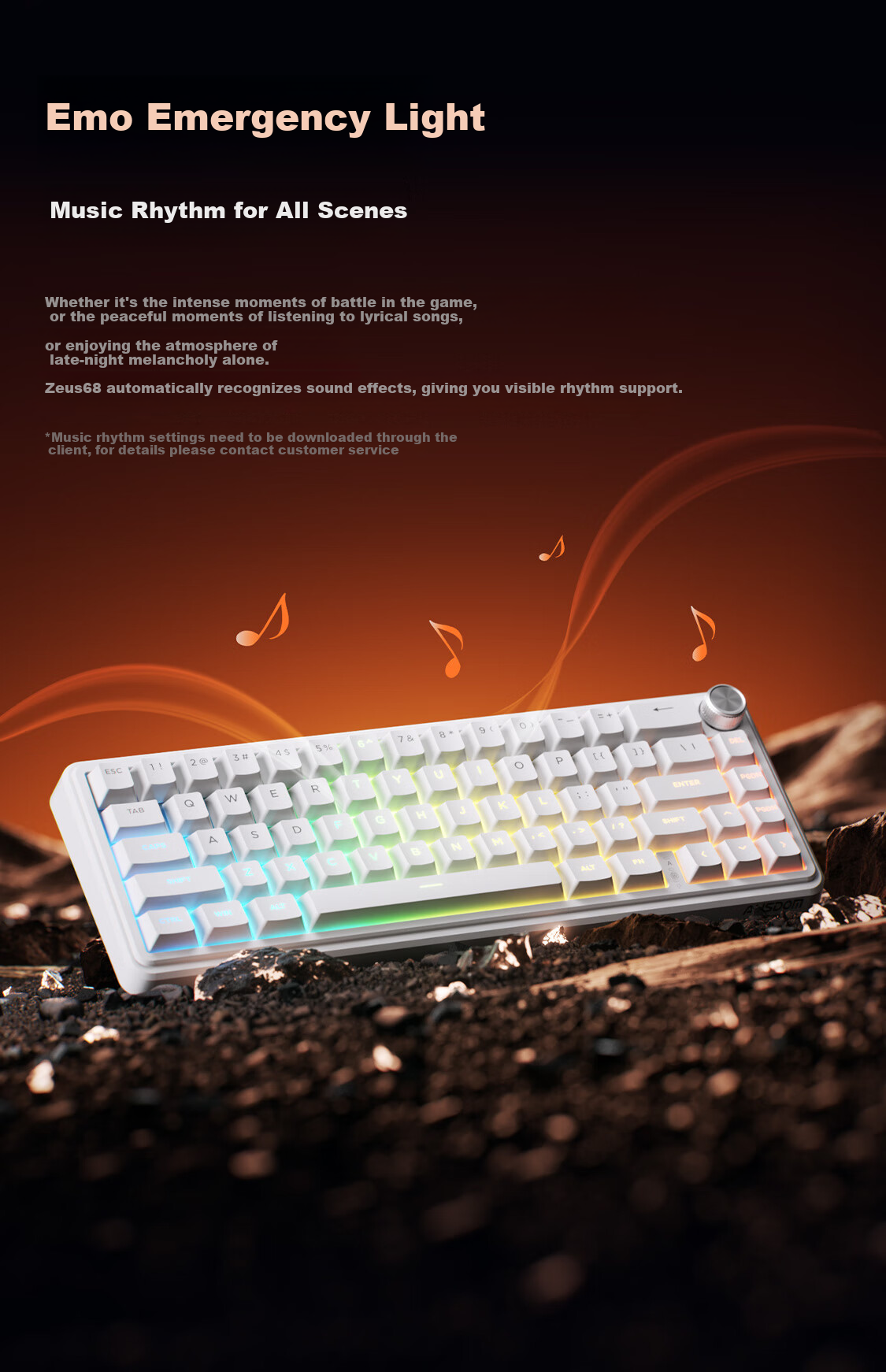 AUSDOM Zeus68 Magnetic Switch Keyboard RT E-Sports Gaming Custom Mechanical Keyboard with Knob Wired for VALORANT Zijiang Ace68 Key-Zeus 68 Kaihua Star Magnetic Switch 6