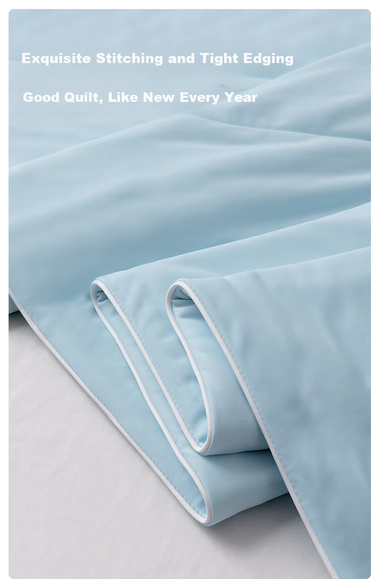 Anmino Anti-Mite Antibacterial Ice Silk Summer Cool Quilt, Class A Summer Air Conditioning Quilt, Machine Washable, Bare Sleeping Single Thin Quilt, Cooling Sensation Value 0.25 10