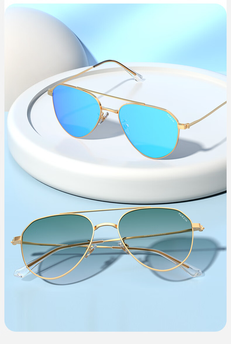 PARZIN Children's Sunglasses for Boys And Girls, Trendy UV Protection Double Bridge Glasses Aviator Frame Kids Sunglasses for Ages 6-10 PZ2010 7