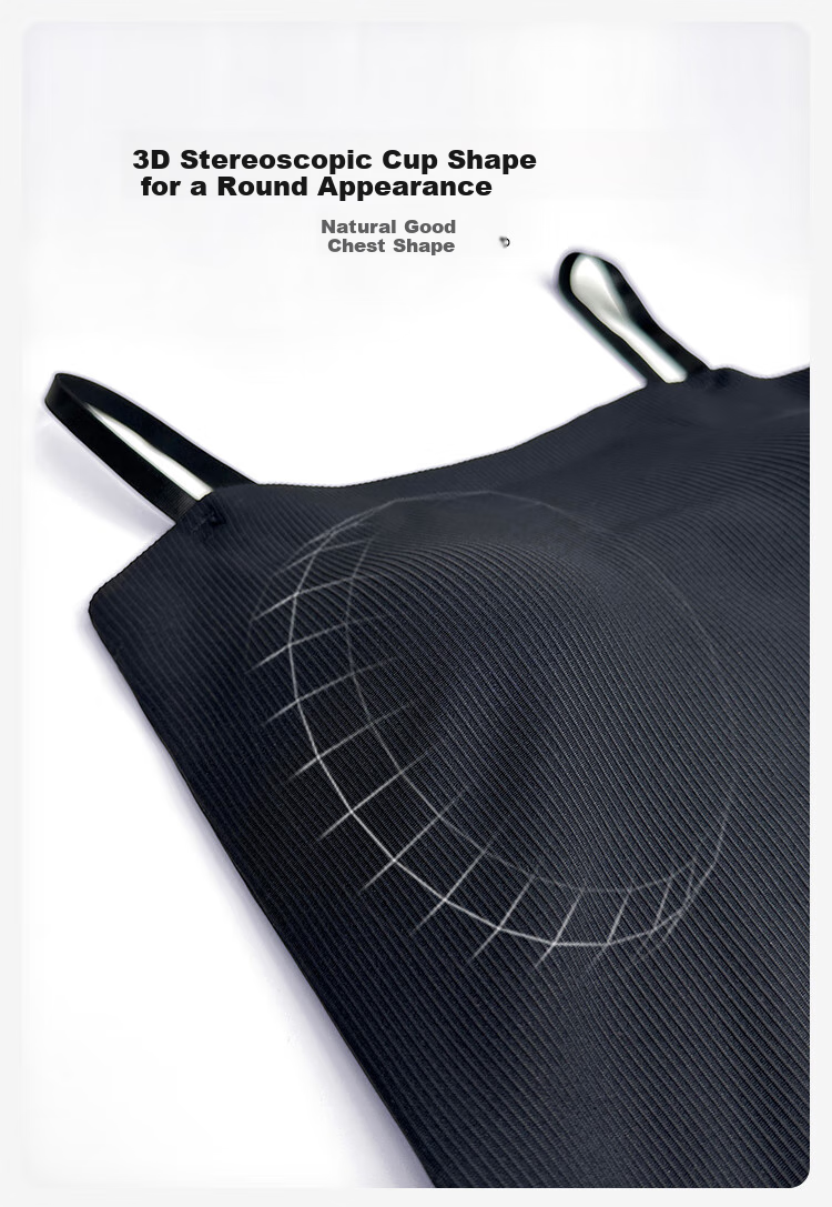 FitonTon Plus Size Camisole Tank Top for Women with Built-In Bra Pads, Slimming for Large Breasts, No Need to Wear Bra, 2L 3