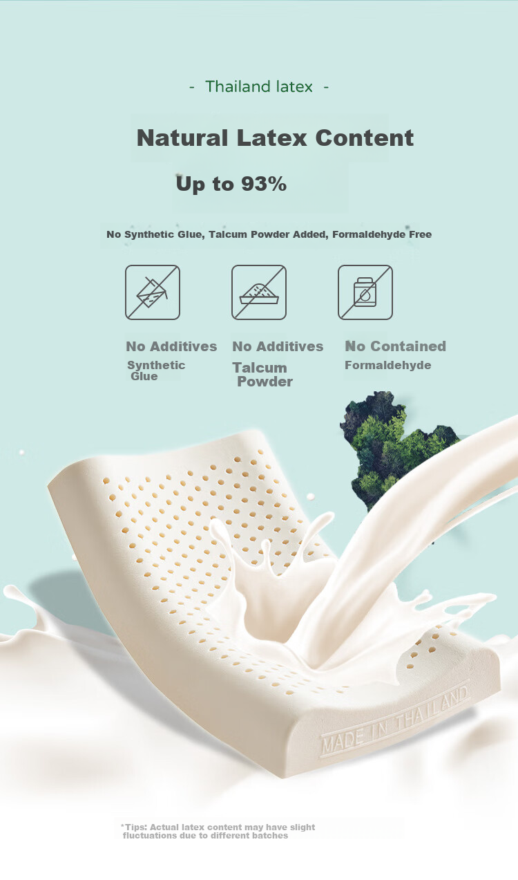 Jinxiangshu Thai Imported Latex Pillow, Cervical Pillow, Rubber Sleeping Pillow, Breathable Wave Pillow for Children And Teenagers, Ages 1-6 6