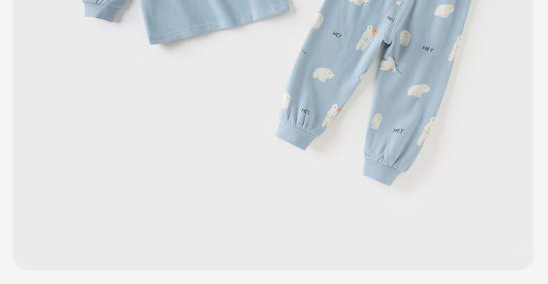 DAVE & BELLA Kids' Autumn Long-Sleeve Antibacterial and Anti-Mite Underwear Set for Boys Age 5 7