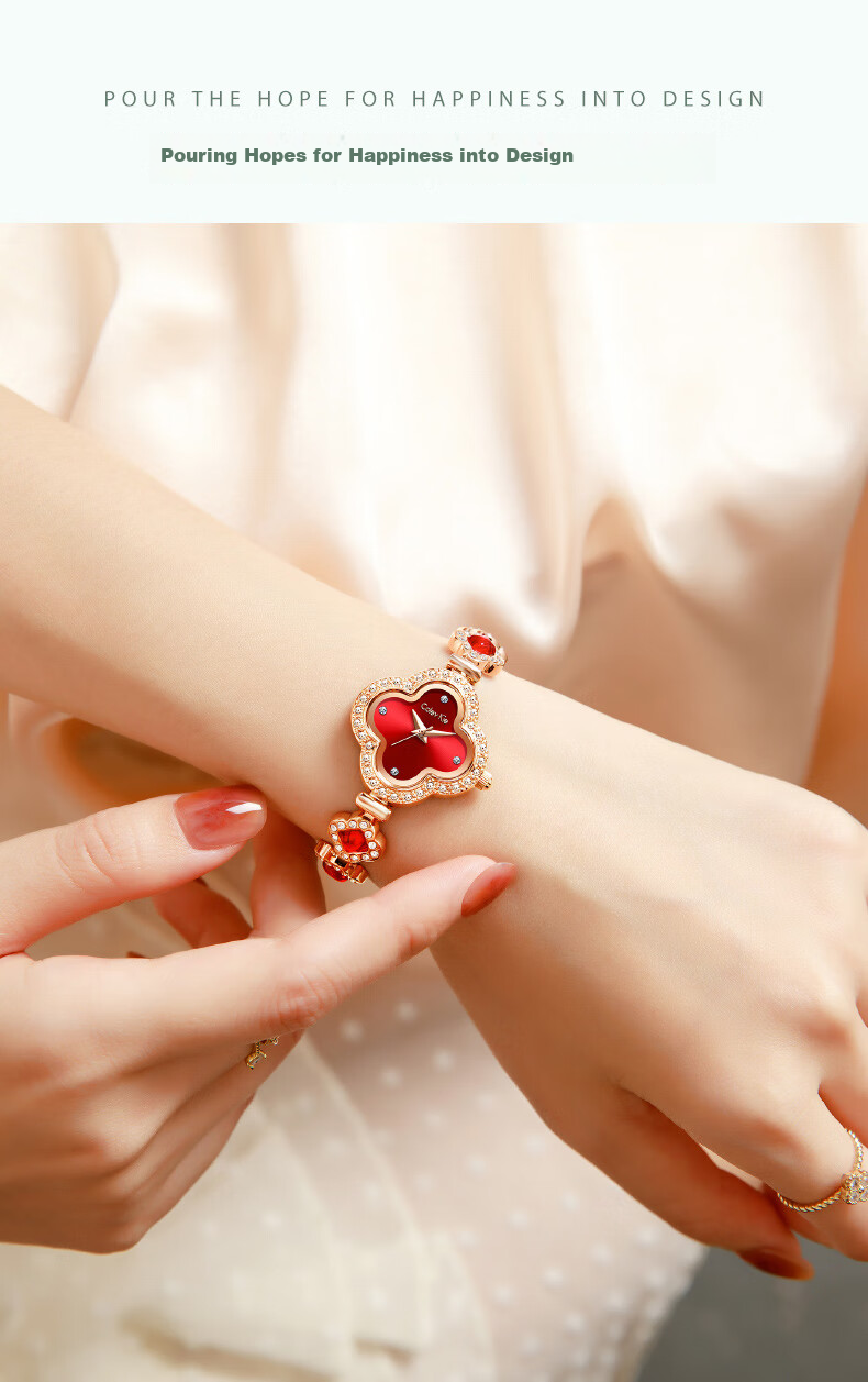 Colevkie Four-Leaf Clover Women's Watch, New Brand Ladies' Watch, Top Ten Light Luxury Niche High-End Birthday Gift 13