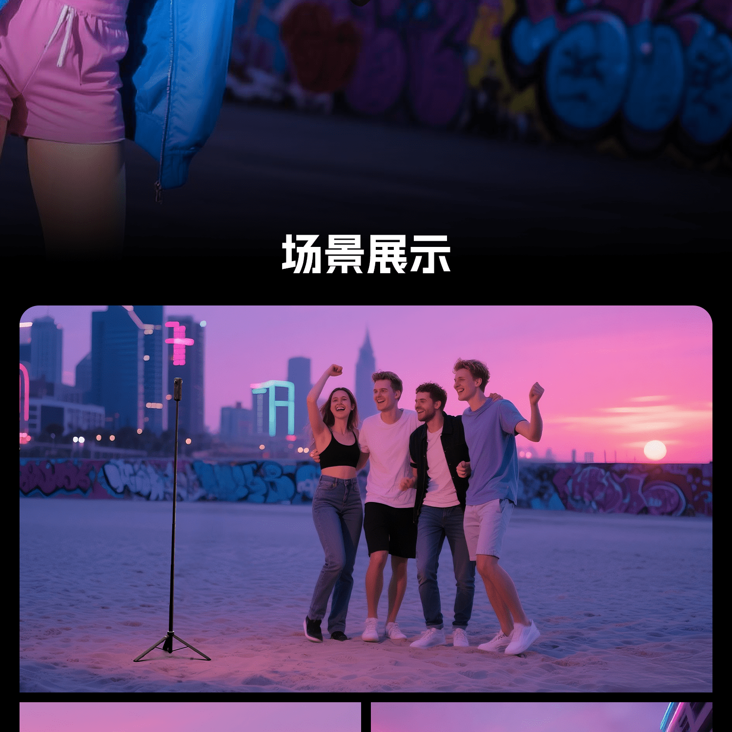 SmallRig Action Camera Selfie Stick for DJI Action 5/Pocket 3/GoPro 13/FeiyuTech X5/ACE2 Pro 1.5m Extension Handheld Pole with Tripod Stand 12