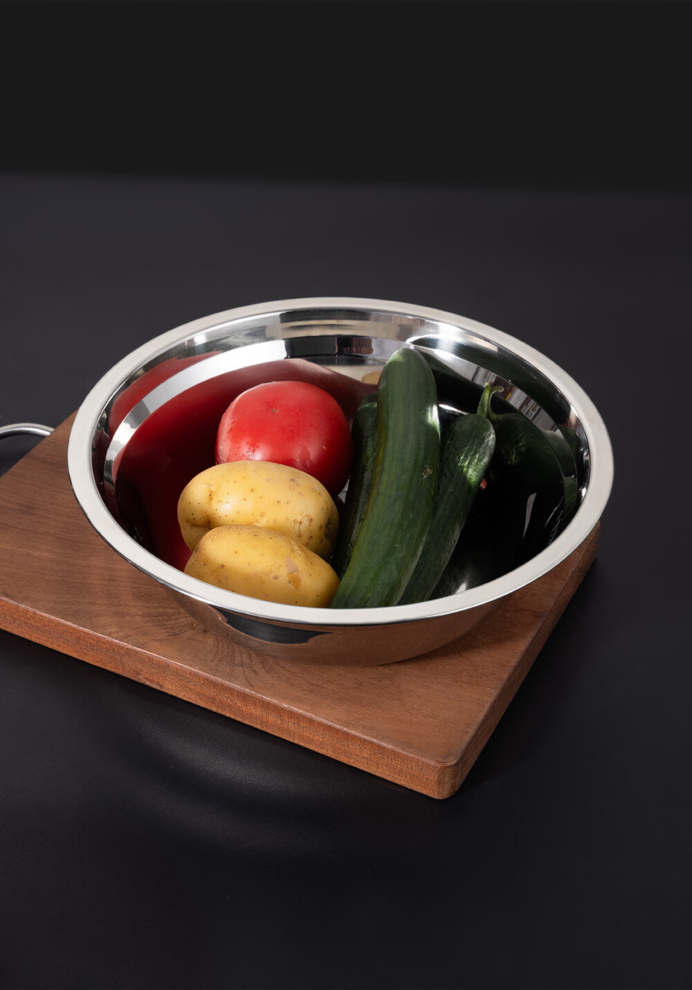Golden Key 304 Stainless Steel Thickened Shallow Round Tray Commercial Kitchen Prep Bowl 18cm Vegetable Washing Household Food Prep Basin GK-Z18B2 13