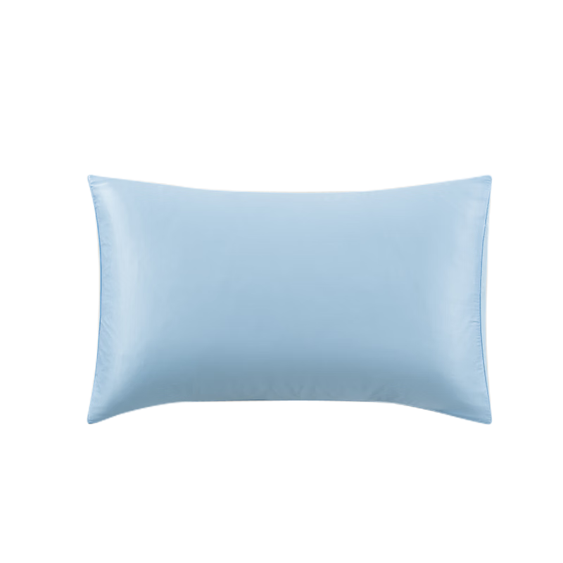 JD Original Silk Pillowcase, Grade A Mulberry Silk, Pure Color Silk Pillow Cover, 48x74cm, Single Pack, Cloud Water Blue