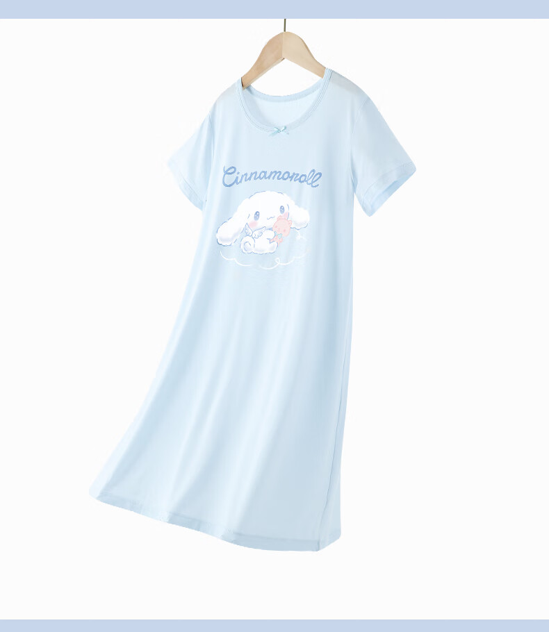 Hello Kitty Girls' Nightgown, Children's Modal Sleepwear, Summer Thin, Girls' Dress, Baby Home Wear, 0102 Pink, 160cm 6