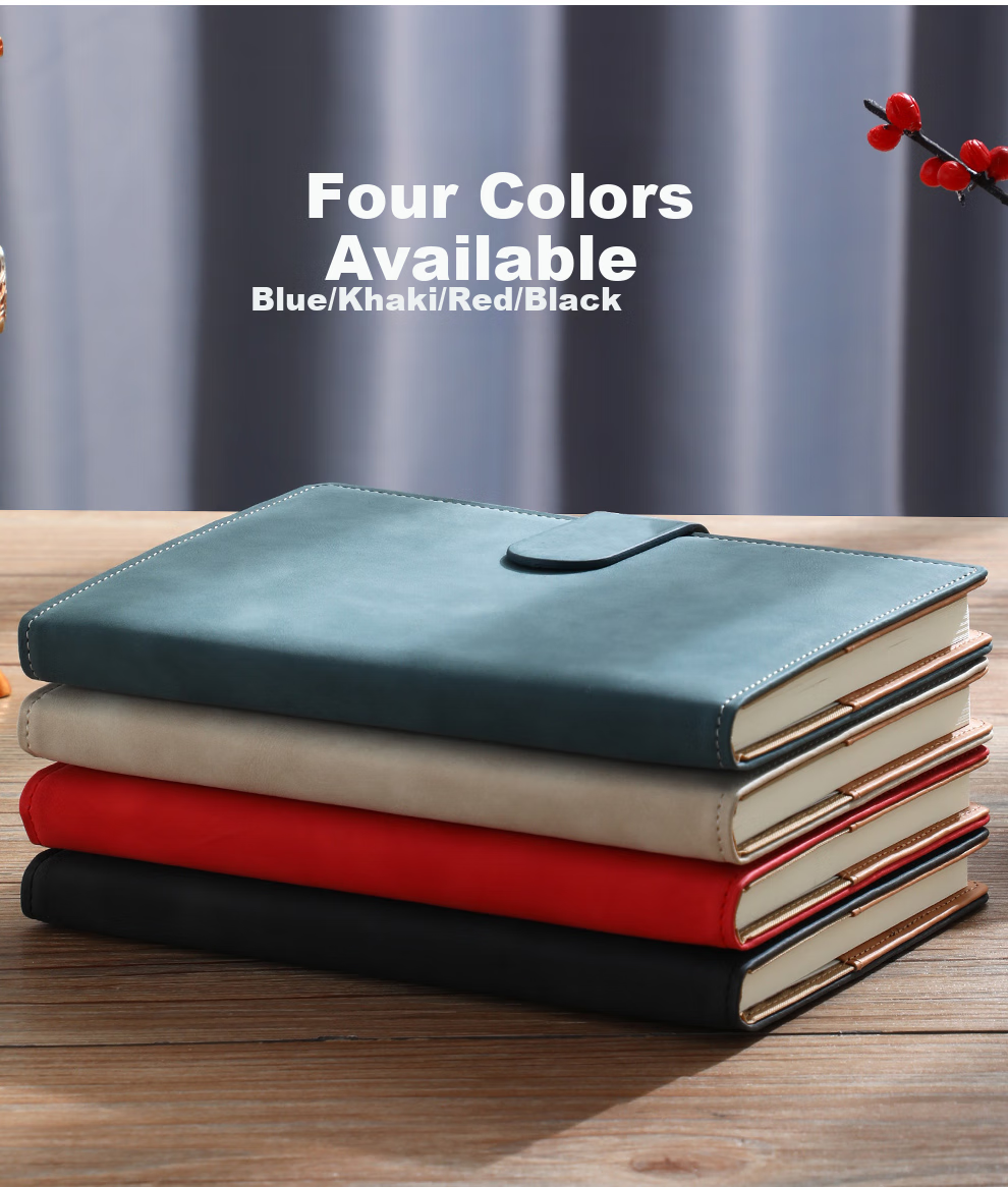 Faramon A5 Buckle Gift Box Notebook, Thickened Journal, Business Leather Cover, Corporate Gift, Meeting Record Book, Office Stationery 3
