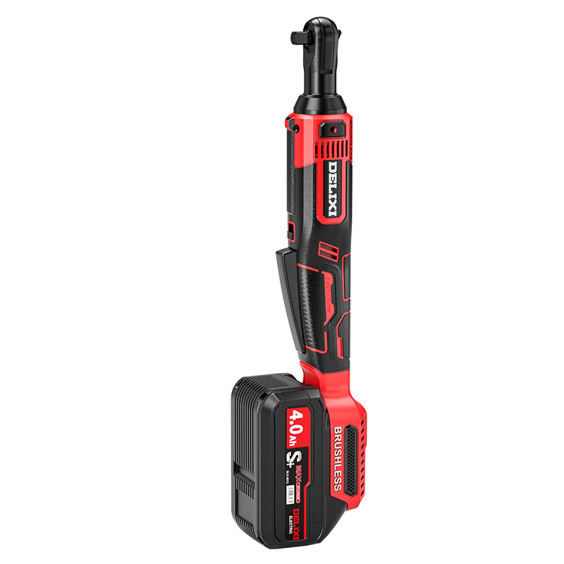 Delixi Electric 21V Cordless Ratchet Wrench Truss Wrench 90-Degree Angle Rechargeable Screwdriver Tool Set