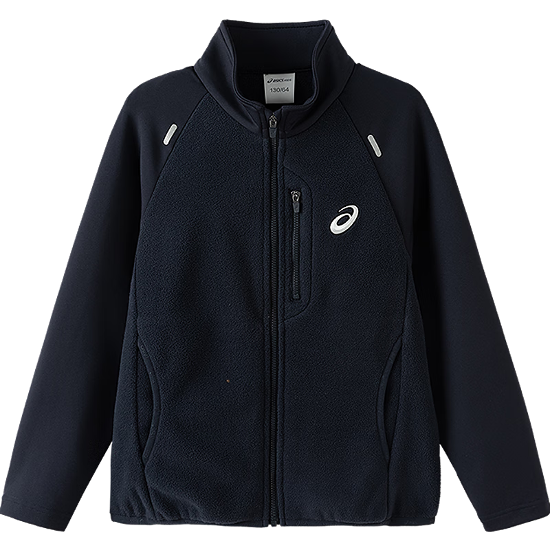 ASICS Kids 25 Years Anti-Static Fleece Long Sleeve Raglan Sleeve Sports Jacket for Older Children