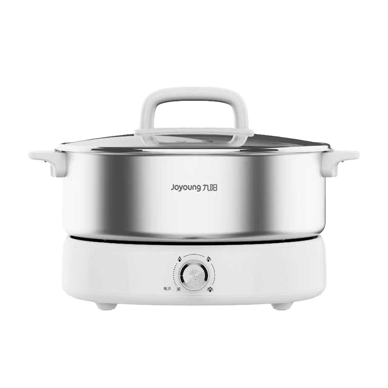 Joyoung 0-Coating Quick-Clean Electric Hot Pot, Non-Stick Detachable Multi-Functional Stainless Steel Electric Cooker, 6L, Suitable for 4-8 People, Model GN64