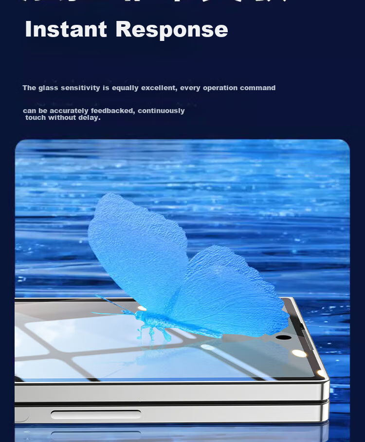 ESCASE Tempered Glass Screen Protector for Samsung W25 Foldable Phone, Full Coverage Ultra-Thin Anti-Drop Glass Film, Fingerprint-Resistant High Definition Protective Film [2-Pack] 6