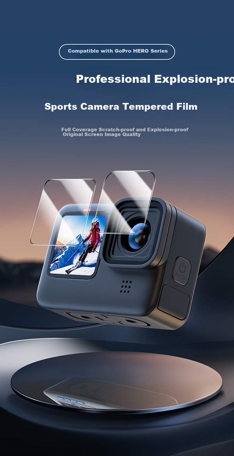 Llano Tempered Glass Screen Protector for GoPro HERO 13 Camera, Sports Camera High-Definition Protective Accessory, GoPro HERO 13 Tempered Glass Film One Set 1
