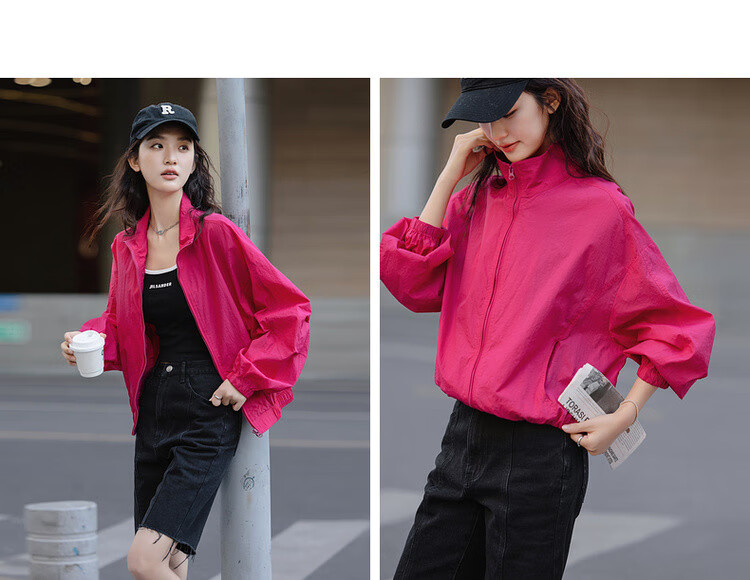 Dme Neon Sweetheart Spring Dopamine Solid Color Zipper Casual Comfortable Loose Fit Short Women's Jacket 9