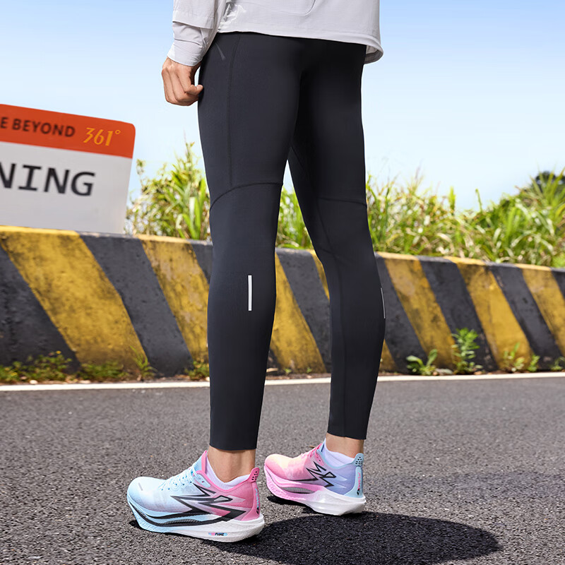 361° Men's Autumn and Winter New Sports Pants Tight-fitting Running Leggings Elastic Nine-point Pants Compression Pants 652532704-1