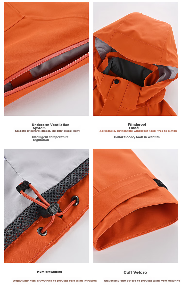 SCALER [Lingfeng] Men's Spring And Summer New Outdoor Breathable Wear-Resistant Mountaineering Hiking Jacket for Women S593 28