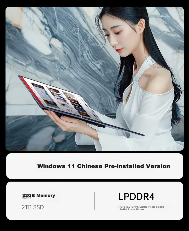 Dere Subsidized Tablet Dual-Screen Touch Two-In Computer Windows System for Students, Business Office Design, Stock Trading Entertainment, Lightweight Flip-Fold (8GB + 256GB) 8