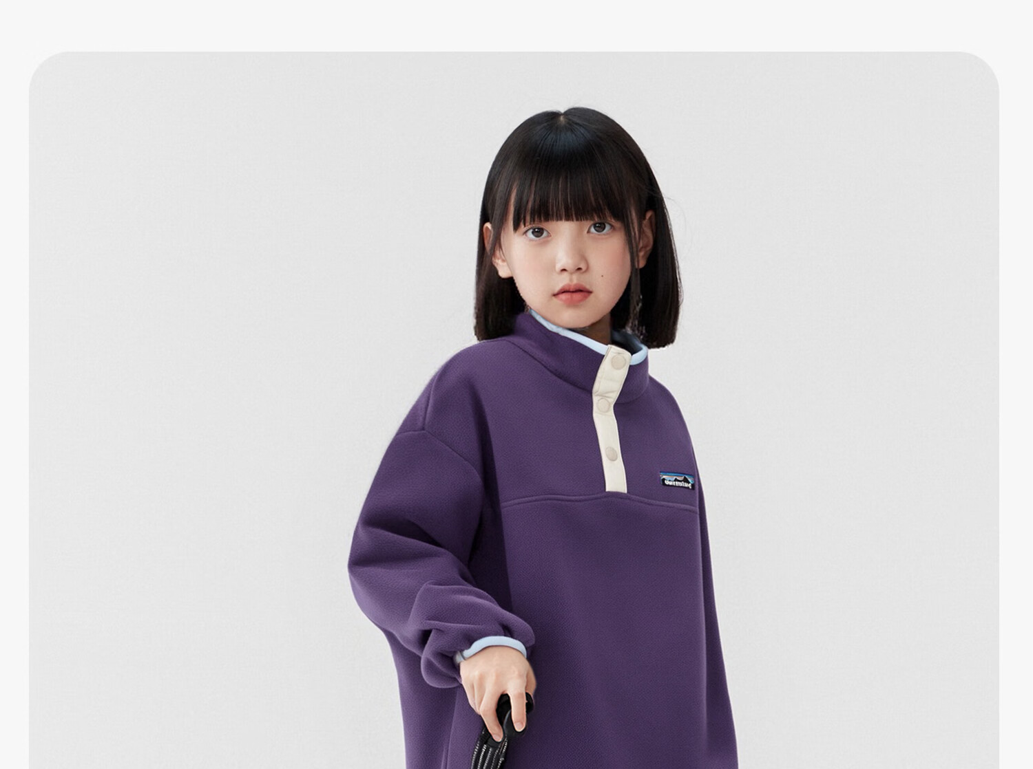 Zuo Xi Girls' Fleece Sweatshirt 2025 New Children's Winter Stand Collar Anti-Static Jacket Pink 120 33