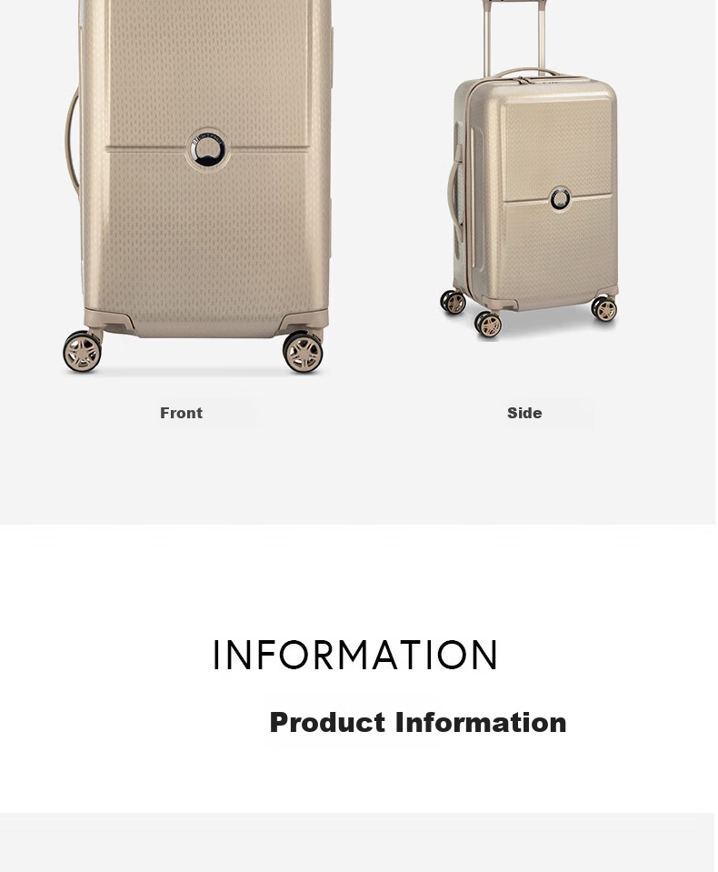 DELSEY French Ambassador 1621 Trolley Suitcase with Combination Lock, Spinner Wheels, And Quiet Wheels 18