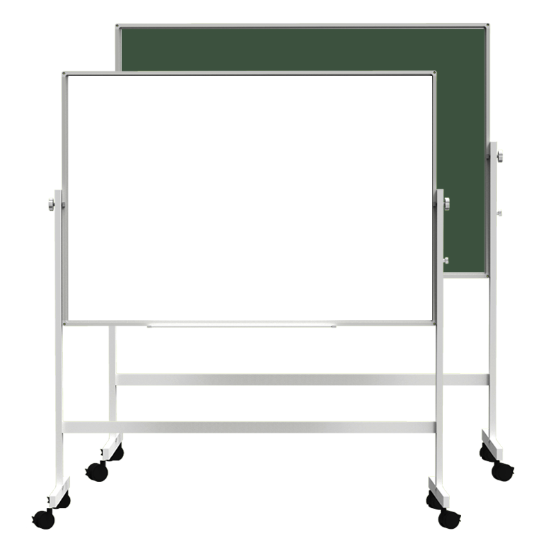 Bibiniu 90*60cm Stand-Up Whiteboard And Blackboard, Double-Sided Home Writing Board, Mobile Chalk Green Board BBNV-L6090X