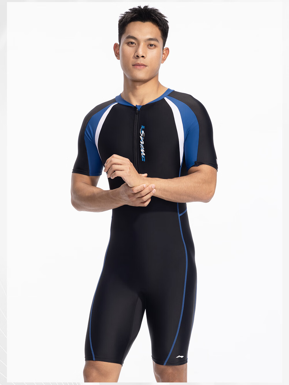 Li-Ning Men's One-Piece Swimsuit, for Teenagers And Adults, Professional Warm Winter Swimwear, for Older Children And Middle School Boys 6