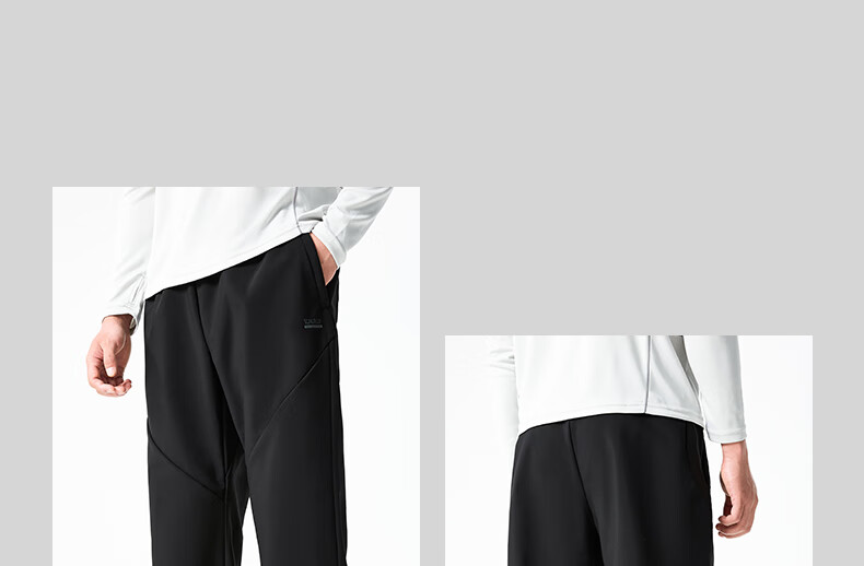 361° Men's Autumn Winter Sports Outdoor Running Water-Repellent Fleece Lined Straight Pants 652544708D-2 16